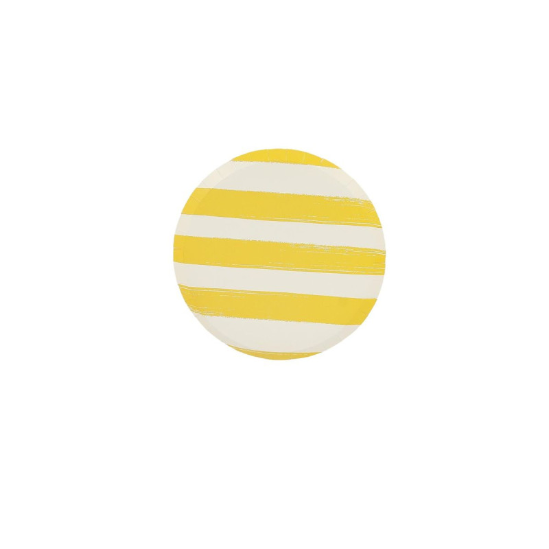 6 Assiettes Mix&Match Carton Jaune et Bl