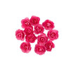 12 Roses Papier Fuchsia Ø3.5cm avec Adhé