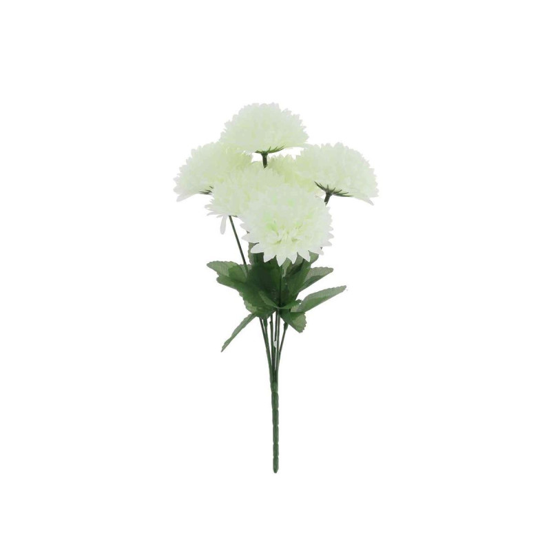 Bouquet de 6 Dahlias et Feuillage Blanc