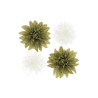 4 Fleurs de Dahlia Pistache et Crème De