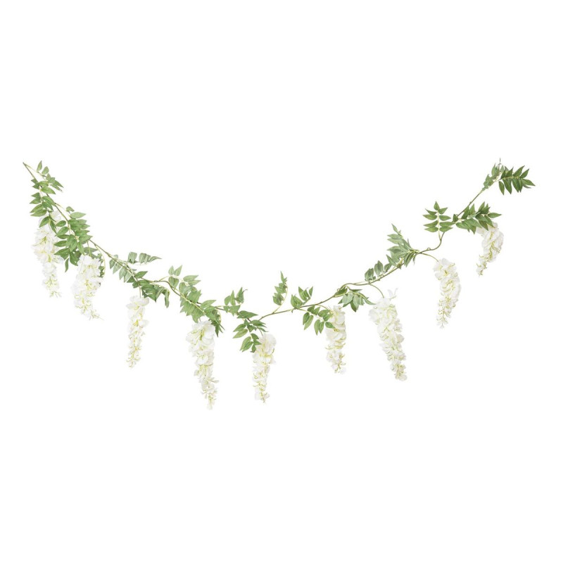 Guirlande de Glycine Tombante Blanc et F