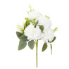 Bouquet de 5 Œillets Blanc et Feuillage