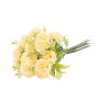 Bouquet de 16 Œillets Jaune Pâle et Feui