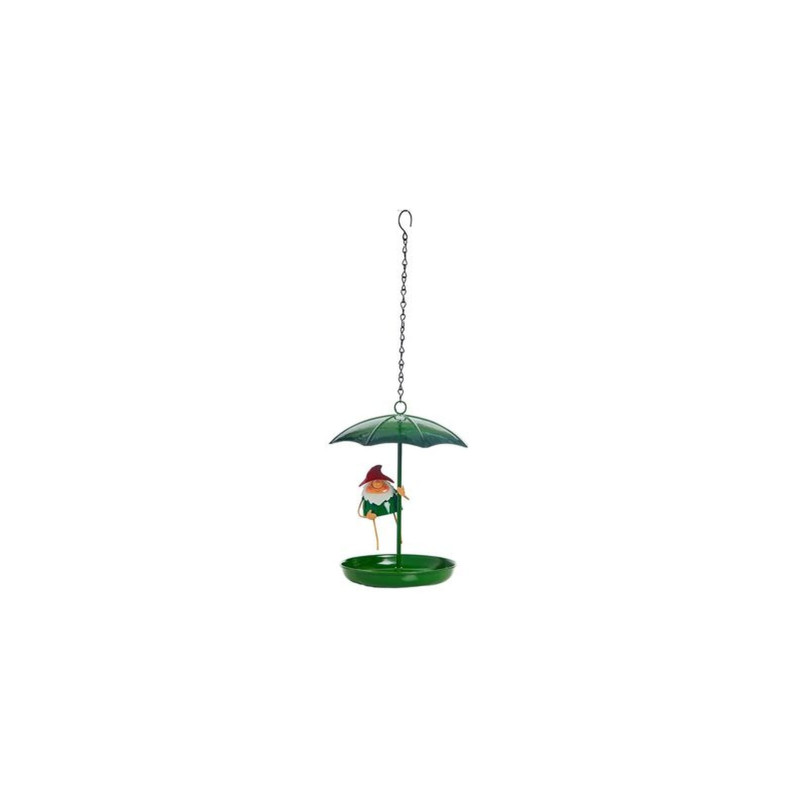 Mangeoire à susp déco Nain-parapluie 18x