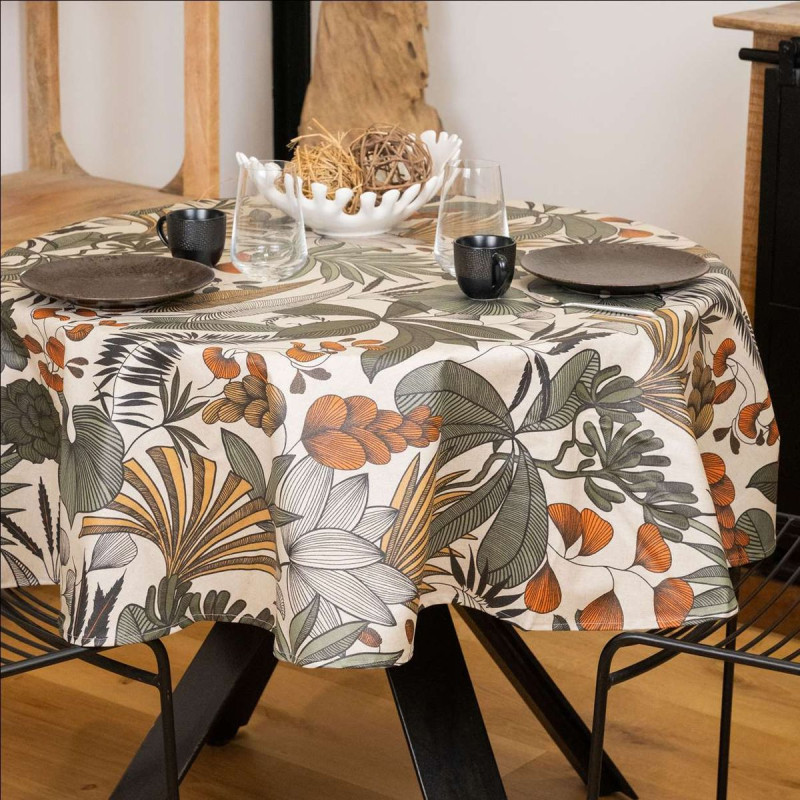 Nappe LOMBOK BRONZE enduite 155CM RONDE