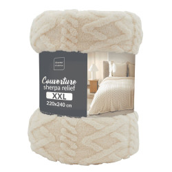 COUVERTURE EDGAR 220x240CM SHERPA RELIEF
