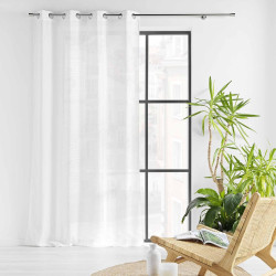 VOILE LOULAINE BLANC 140x240CM EFFET LAI