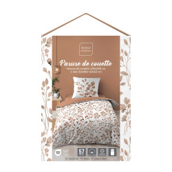 PARURE MAIWEN MOCHA 1 PERS 140x200CM IMP