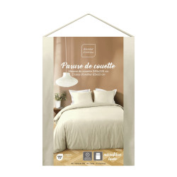 PARURE LIAM IVOIRE 2 PERS 240x220CM MICR