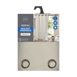 RIDEAU MADISON NATUREL 140x260CM VELOURS