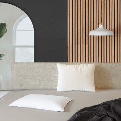 TAIE D'OREILLER OSCAR BLANC 63x63CM MICR