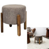 TABOURET COTELE SCOTT TAUPE D35cm