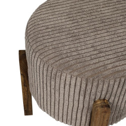 TABOURET COTELE SCOTT TAUPE D35cm