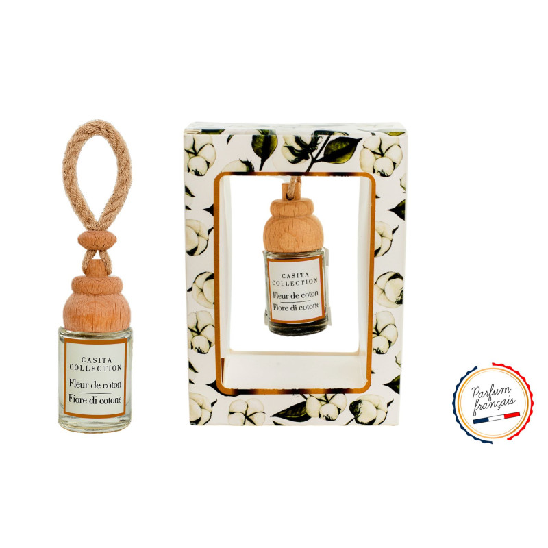 Mini Diffuseur de Parfum à Suspendre - Fleur de Coton - 7 ml Mini Diffuseur de Parfum à Suspendre - Fleur de Coton - 7 ml