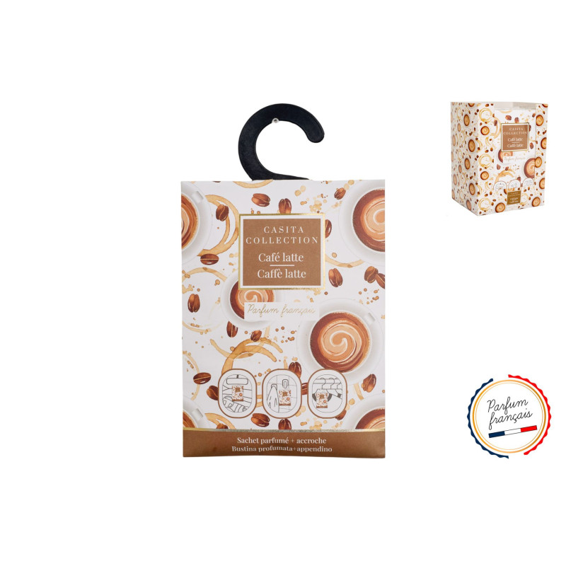 Sachet Parfumé + Accroche - Café Latte - 20 gr Sachet Parfumé + Accroche - Café Latte - 20 gr