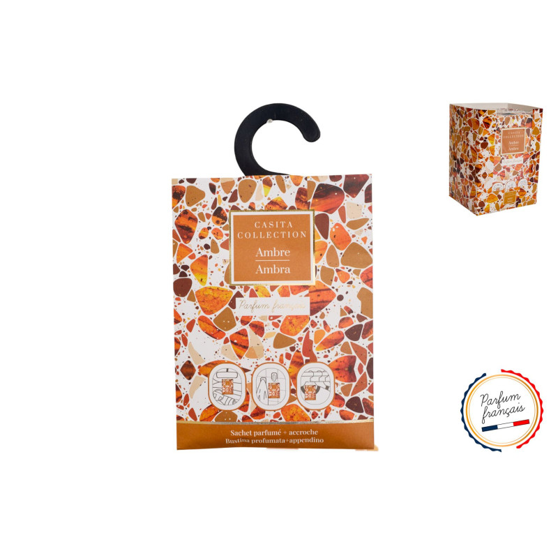 Sachet Parfumé + Accroche - Ambre - 20 gr Sachet Parfumé + Accroche - Ambre - 20 gr