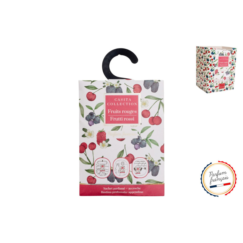 Sachet Parfumé + Accroche - Fruits Rouges - 20 gr