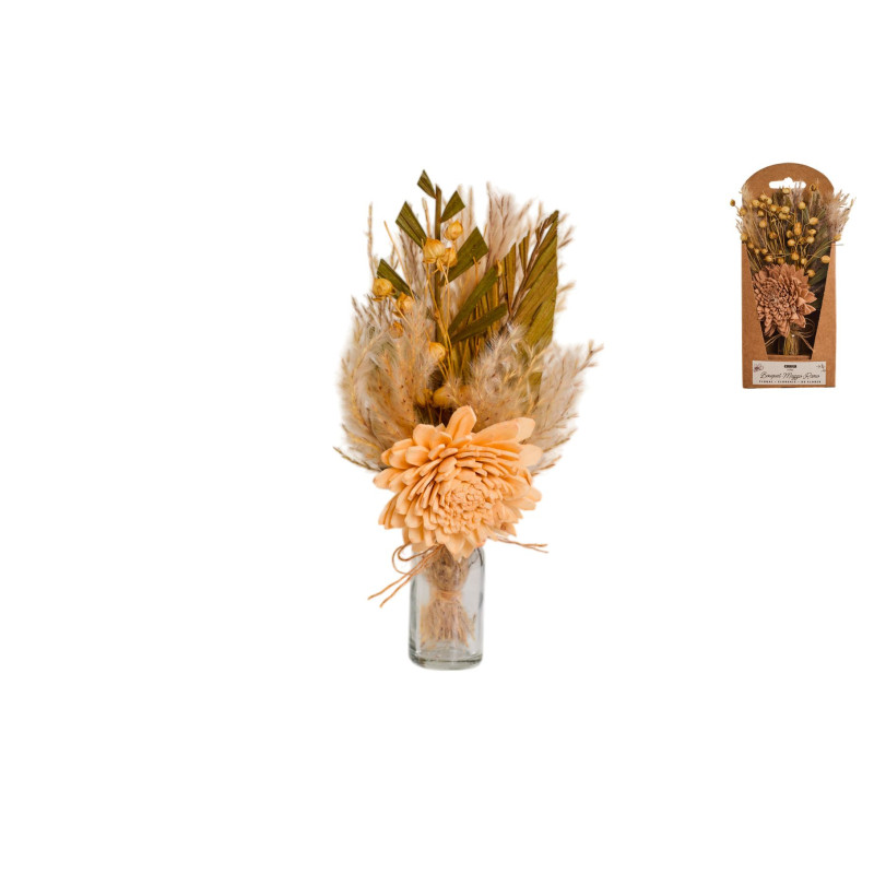 Mini Bouquet Déco Fleurs Séchées - Caramel Mini Bouquet Déco Fleurs Séchées - Caramel