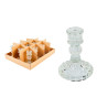 Bougeoir Classique sur Pied en Verre Transparent Bougeoir Classique sur Pied en Verre Transparent