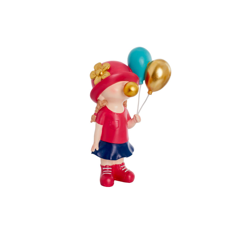 Déco à poser fille chewing gum ballons