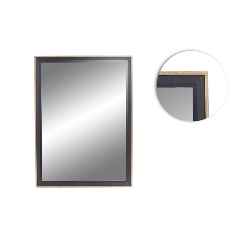 Miroir Mural Design Casita Home - Noir & Bois - 40 x 50 cm Miroir Mural Design Casita Home - Noir & Bois - 40 x 50 cm