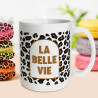 MUG A PAILLETTES LEOPARD LA BELLE VIE