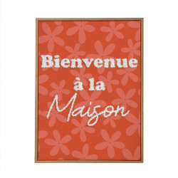 TOILE TUFTEE BIENVENUE A LA MAISON