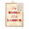 TOILE TUFTEE DES BISOUS ET DE L AMOUR