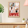 TOILE TUFTEE PELE MELE LOVE 30X40