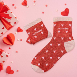 CHAUSSETTES PAILL. CŒURS JE T AIME