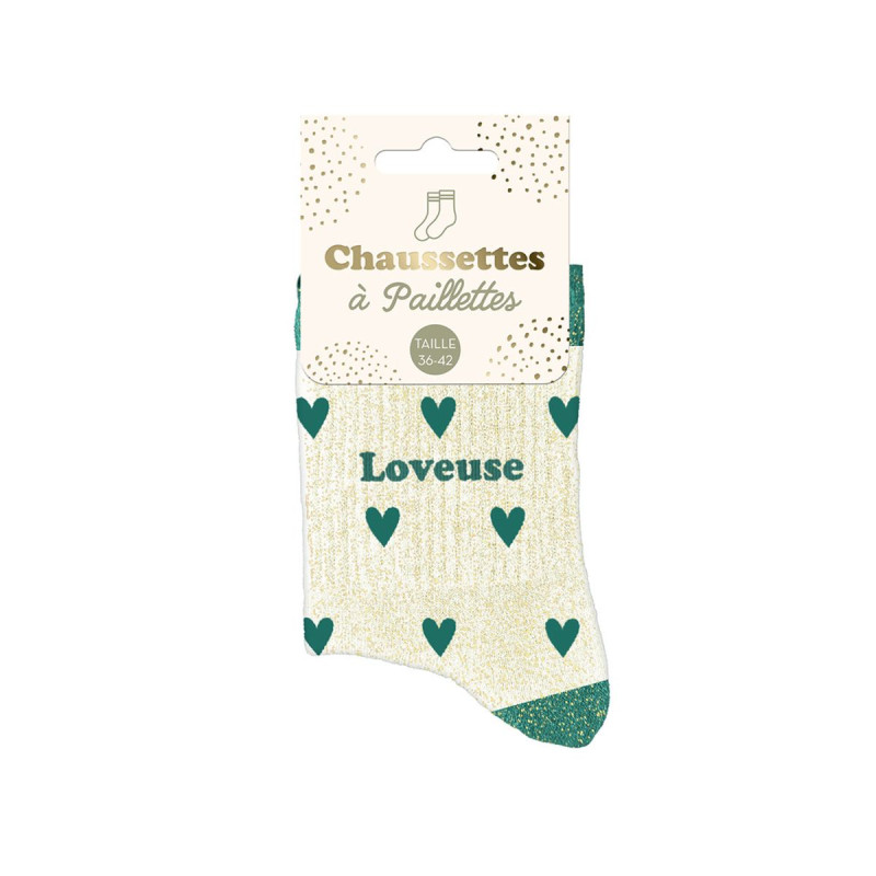 CHAUSSETTES PAILL. CŒURS LOVEUSE