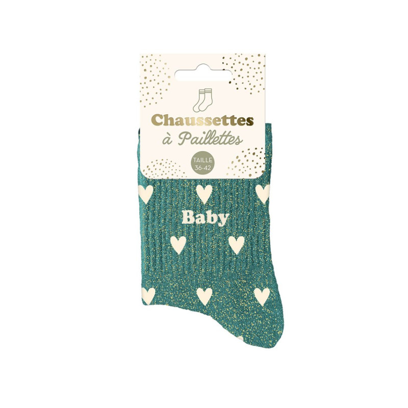 CHAUSSETTES PAILL. CŒURS BABY