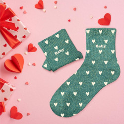 CHAUSSETTES PAILL. CŒURS BABY