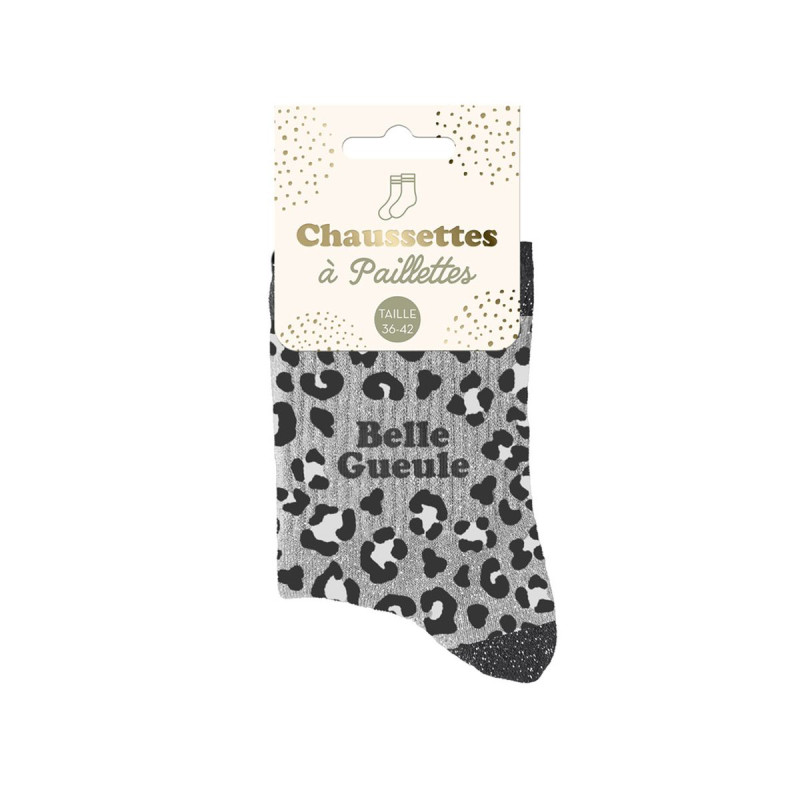 CHAUSSETTES PAILL. LEOPARD BELLE GUEULE