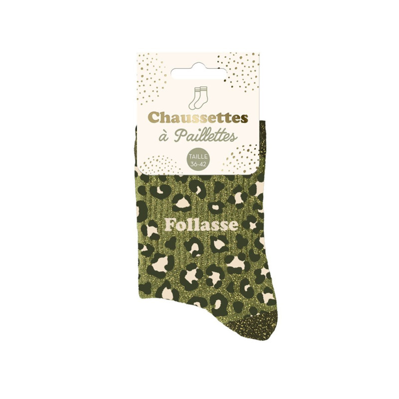 CHAUSSETTES PAILL. LEOPARD FOLLASSE
