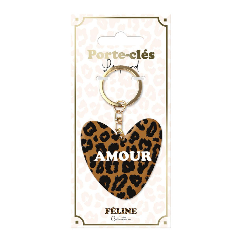 PORTE-CLES SILICONE LEOPARD