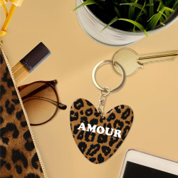 PORTE-CLES SILICONE LEOPARD