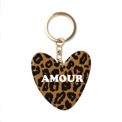 PORTE-CLES SILICONE LEOPARD