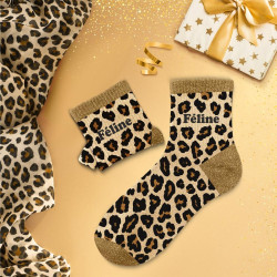 CHAUSSETTES PAILL. LEOPARD FELINE