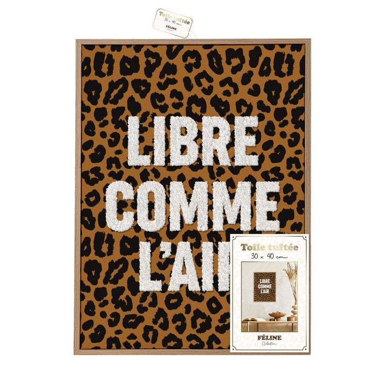 TOILE TUFTEE LEOPARD LIBRE COMME L AIR