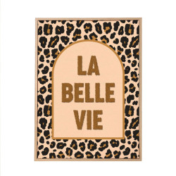 TOILE TUFTEE LEOPARD LA BELLE VIE