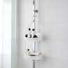 Serviteur de Douche Vesper Blanc 2 Paniers - Douceur d'Intérieur Serviteur de Douche Vesper Blanc 2 Paniers - Douceur d'Intérieur