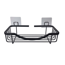 Panier de Douche Aluminium Noir - Fixation Adhésive - Douceur d'Intérieur