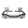 Panier de Douche Aluminium Noir - Fixation Adhésive - Douceur d'Intérieur