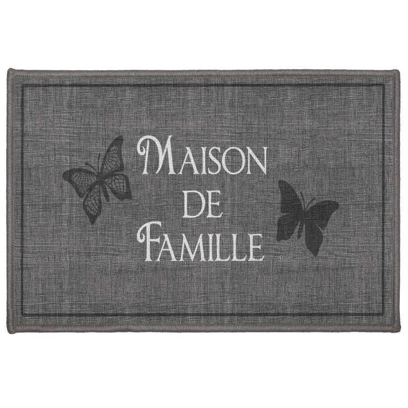 Tapis d'Intérieur Familia 40x60 cm Gris - Douceur d'Intérieur Tapis d'Intérieur Familia 40x60 cm Gris - Douceur d'Intérieur
