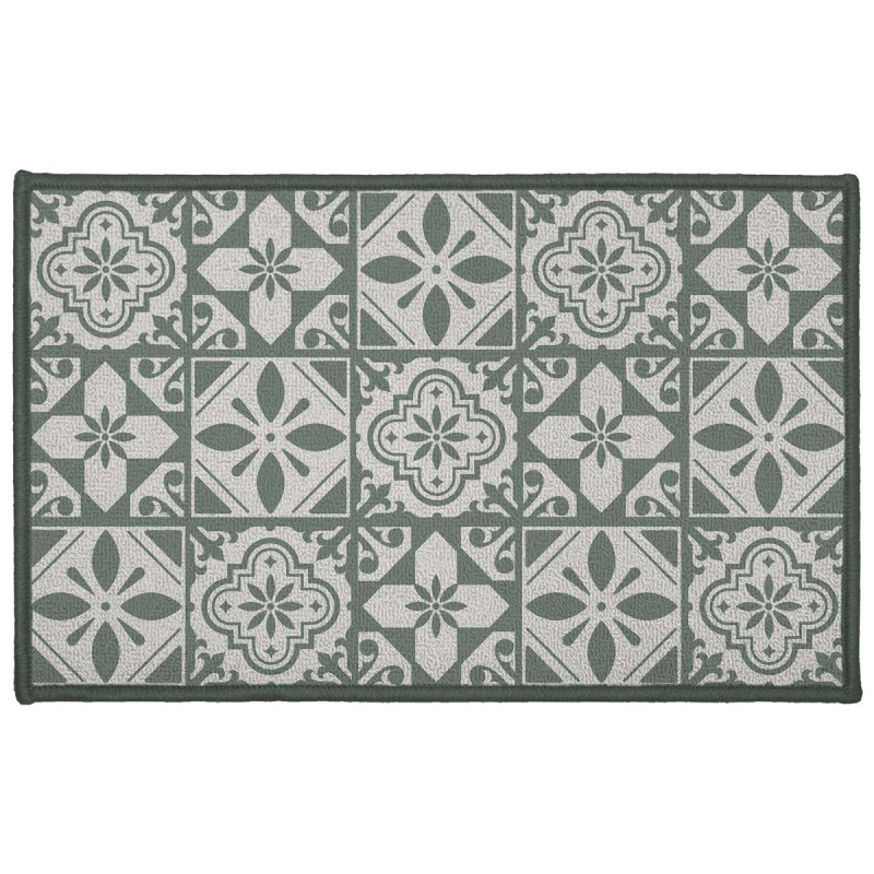 TAPIS CONSTANTINE SAUGE 50x80CM BOUCLETT