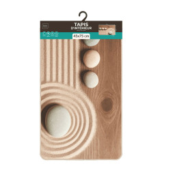 Tapis d'Intérieur Zenia 45x75 cm - Imprimé Jardin Zen et Galets