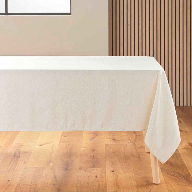 Nappe Rectangulaire Pauline Effet Lin 140x240 cm - 8/10 Couverts Nappe Rectangulaire Pauline Effet Lin 140x240 cm - 8/10 Couverts