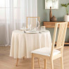 Nappe Ronde Pauline Écru Ø180 cm - Effet Lin 8/10 Couverts Nappe Ronde Pauline Écru Ø180 cm - Effet Lin 8/10 Couverts