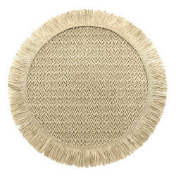 Set de Table Rond Pepita Naturel Ø38 cm - Fibre de Papier